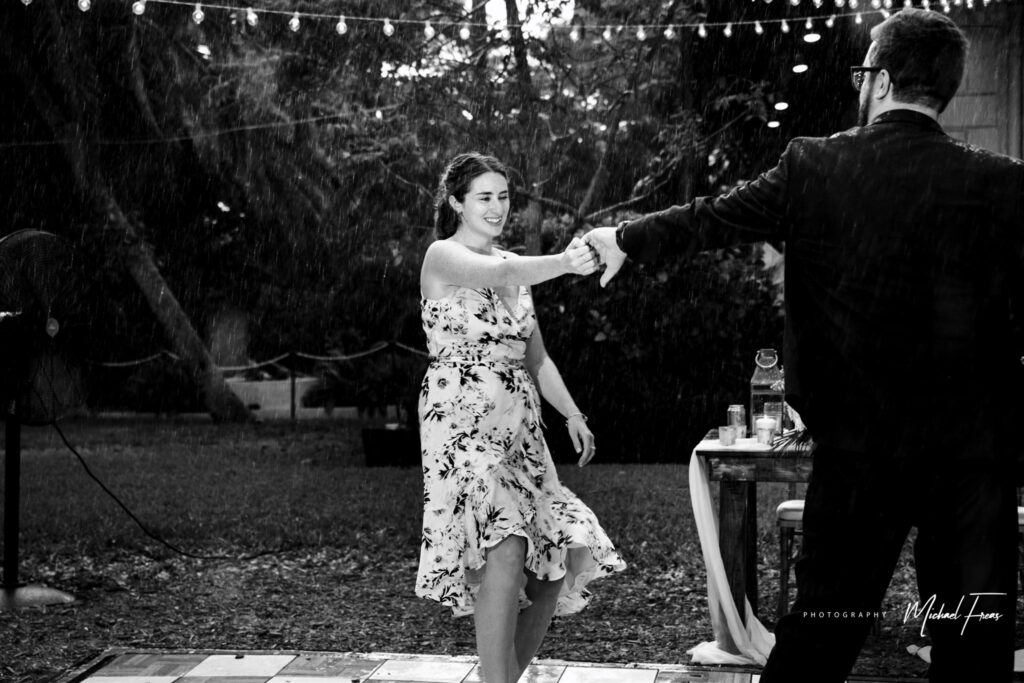 girl dancing at a wedding